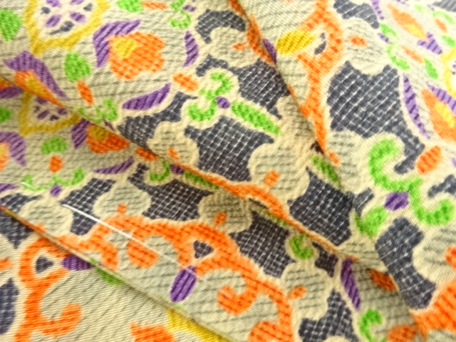  未使用品　華紋模様小紋着物